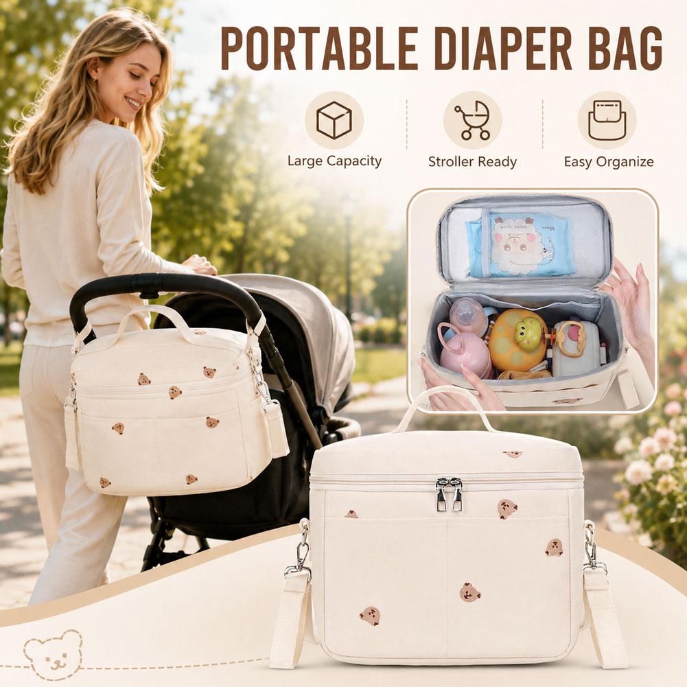 Backpack Diaper Bag - Cute Bear Bottle Cooler Bag Thermal